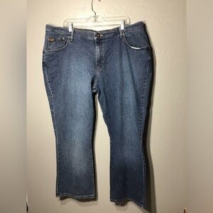 VINTAGE RIDERS DENIM WOMEN JEANS BLU Sz 24W P BOOTCUT DARK WASH FLAWS.